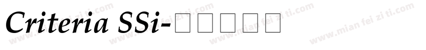 Criteria SSi字体转换